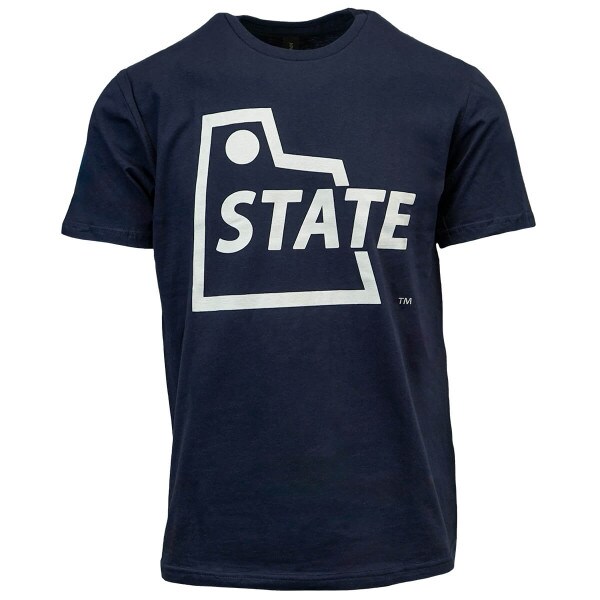 throwback utah state utah outline navy tshirt